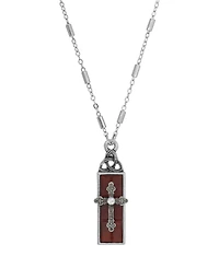 2028 Glass Crystal Cross Necklace 18