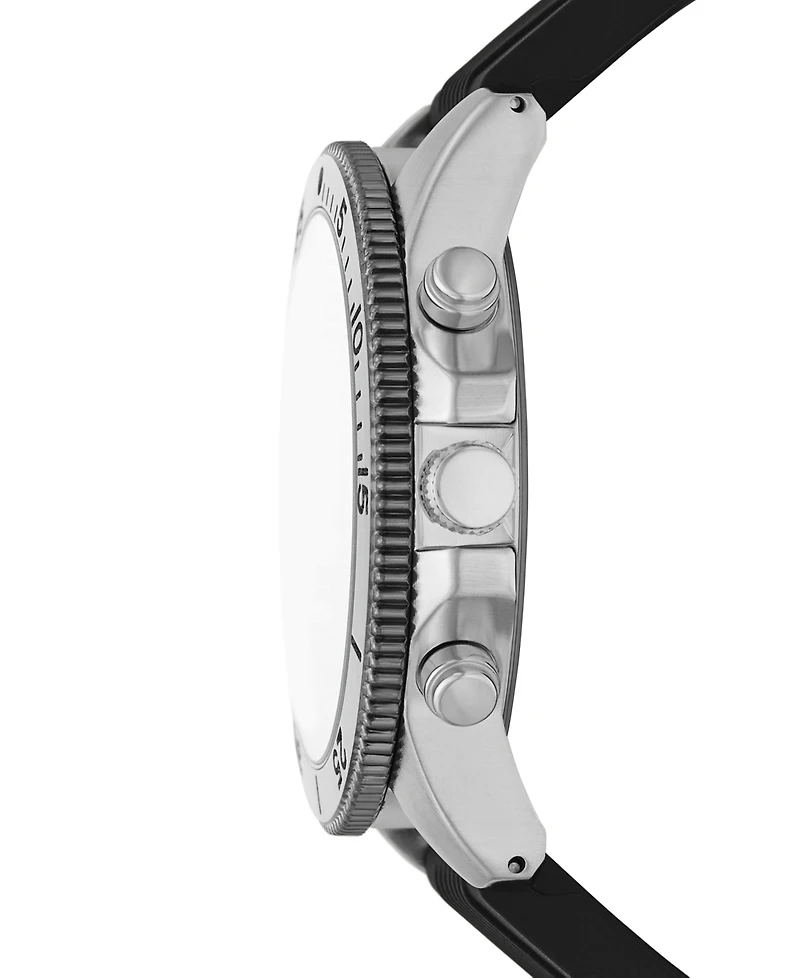 Folio Men's Three Hand Silver-Tone 46mm Watch, Bracelet and Card Holder Gift Set, 3 Pieces