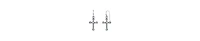 2028 Crystal Cross Drop Earrings