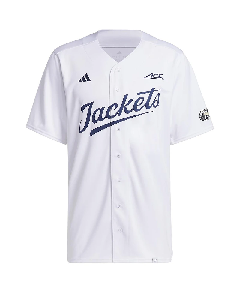 Men's adidas White Georgia Tech Yellow Jackets Team Baseball Jersey