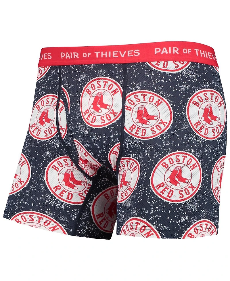 Men's Pair of Thieves Gray, Navy Boston Red Sox Super Fit 2-Pack Boxer Briefs Set