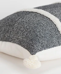 Rizzy Home Modern Strip Lumbar Decorative Pillow, 14" x 26"