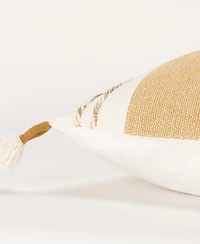 Rizzy Home Modern Stripe Tassal Decorative Pillow, 20" X