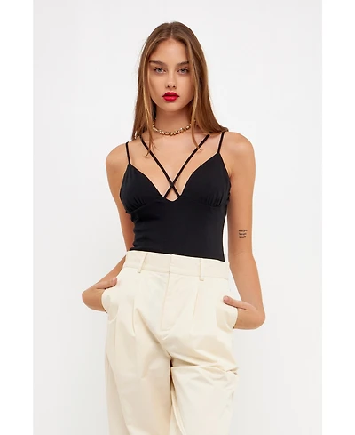 Grey Lab Women's Strappy Bodysuit