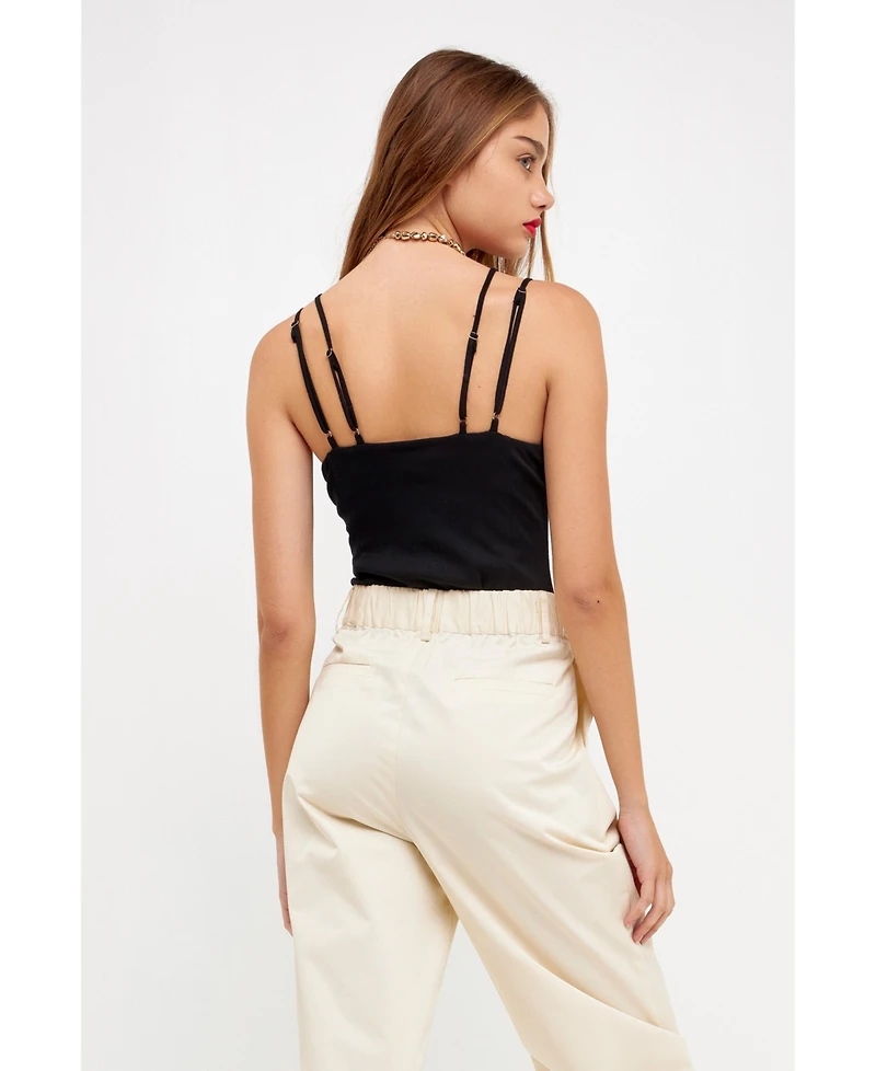 Grey Lab Women's Strappy Bodysuit