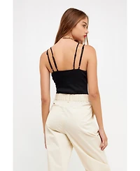 Grey Lab Women's Strappy Bodysuit