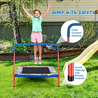 Costway 36" Kids Square Trampoline Indoor Outdoor Rebounder