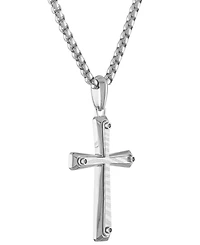 Bulova Men's Icon Damascus Steel Pendant Necklace in Sterling Silver, 24" + 2" extender