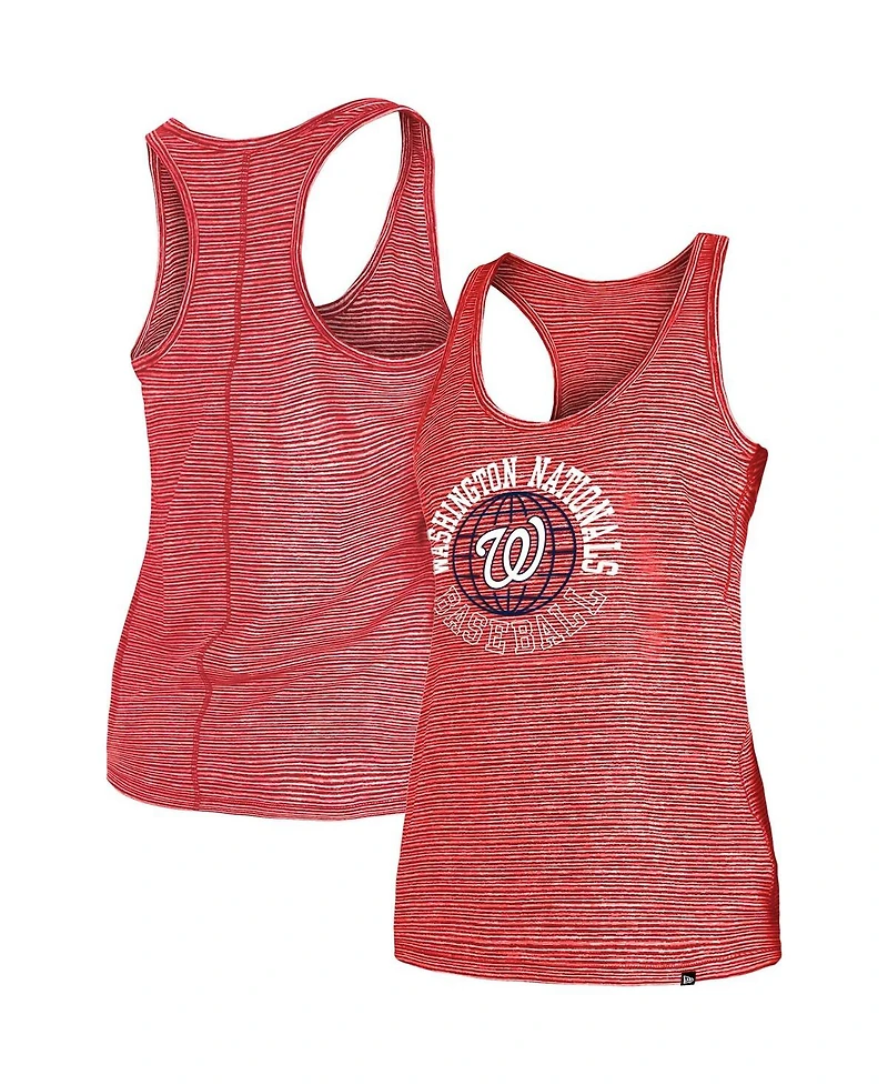 Women's New Era Red Washington Nationals Active Racerback Tank Top