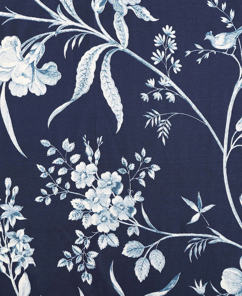 Laura Ashley Branch Toile Cotton Reversible 7 Piece Duvet Cover Set, King