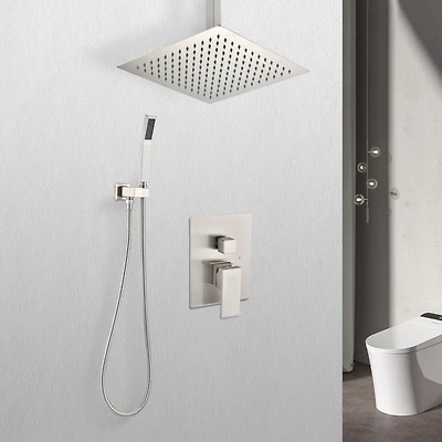 Ceiling Mounted Shower System Combo Set With Handheld And 10 Shower Head
