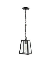 Glendale 6.75" 1-Light Farmhouse Industrial Iron, Glass Outdoor Led Pendant