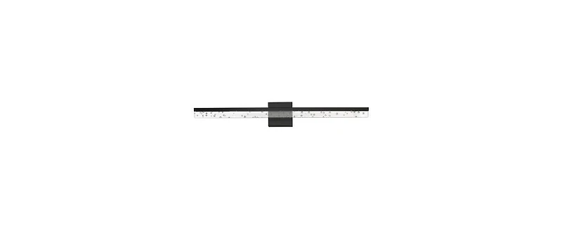 Ingres 30" 1-Light Modern Contemporary 360-Degree Rotatable Iron, Seeded Acrylic Integrated Led Vanity Light