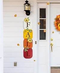 Glitzhome 42" H Fall Wood Stacked Pumpkin Porch Decor