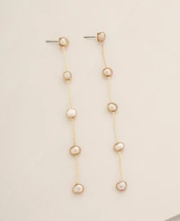 Ettika 18K Gold Plated Brass Dripping Freshwater Pearl Earrings