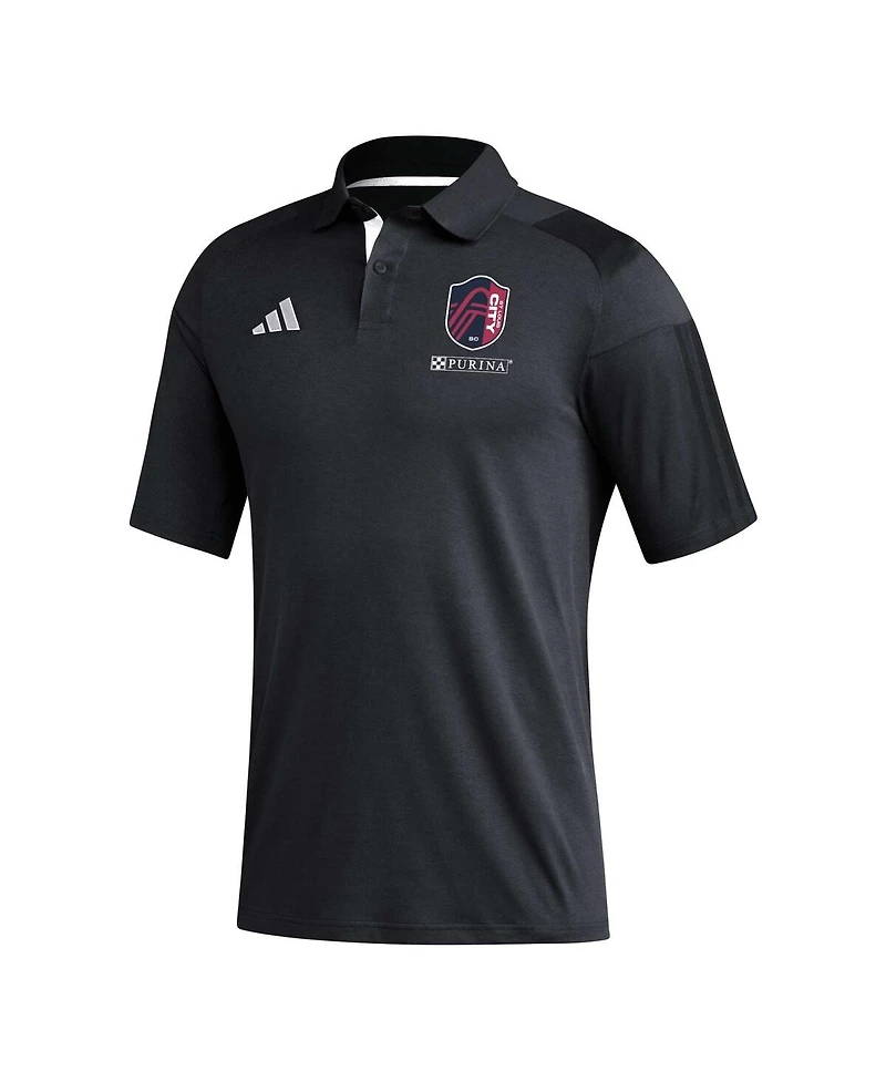 Men's adidas Black St. Louis City Sc 2023 On-Field Training Polo Shirt
