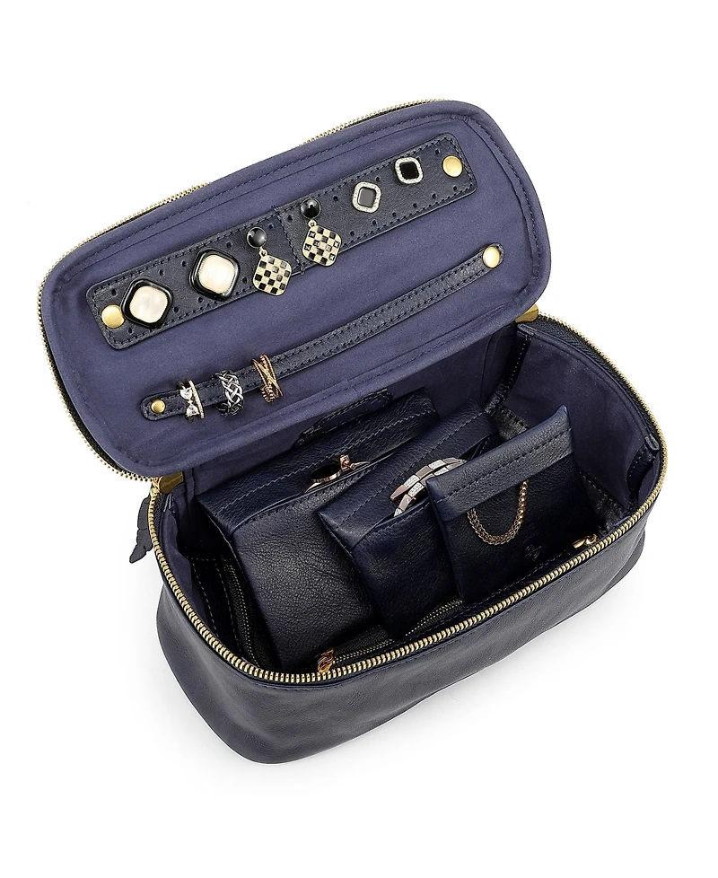 Celosia Rectangular Leather Jewelry Case