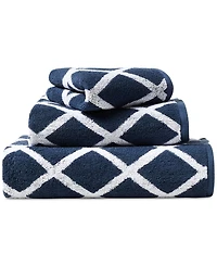 Lauren Ralph Sanders Diamond Cotton Washcloth, 13" x