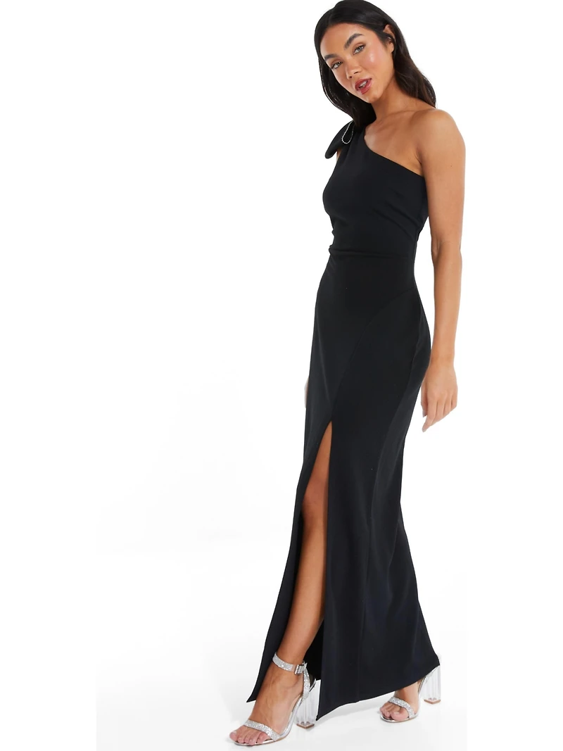 Quiz Women's One-Shoulder Bow Detail Maxi Dress