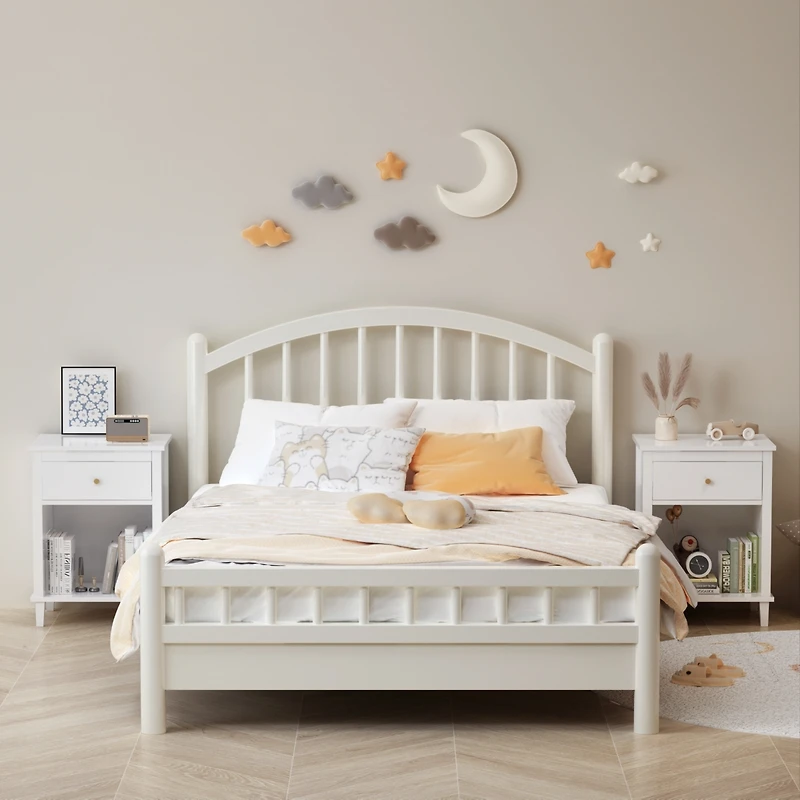 Streamdale Wooden Nightstand With One Drawer One Shelf For Kids, Adults