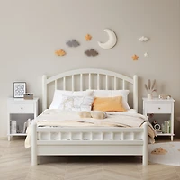 Streamdale Wooden Nightstand With One Drawer One Shelf For Kids, Adults