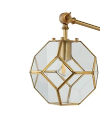 Honeycomb 7.5" 1-Light Modern Contemporary Arm-Adjustable Iron, Glass Led Sconce