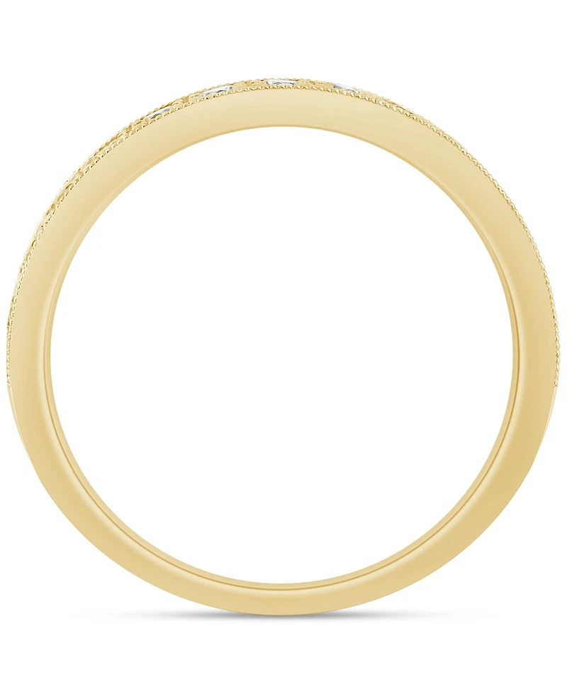 Diamond Milgrain Band (1/2 ct. t.w.) 14k White or Yellow Gold