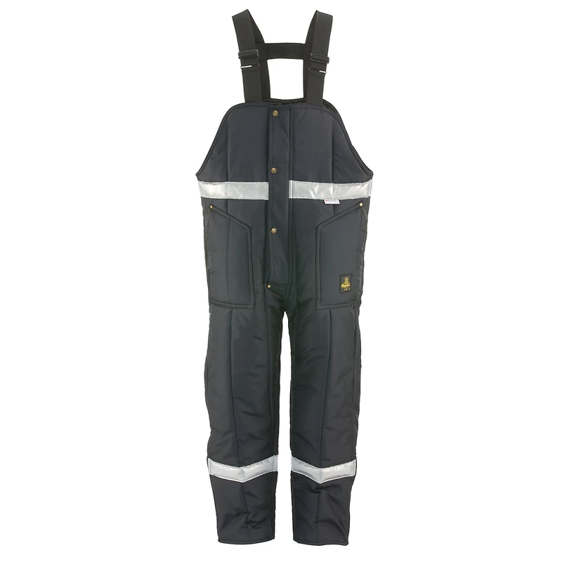RefrigiWear Big & Tall Iron-Tuff Enhanced Visibility Bib Overalls - HiVis, Insulated Work Bibs, Water-Repellent, Windproof,