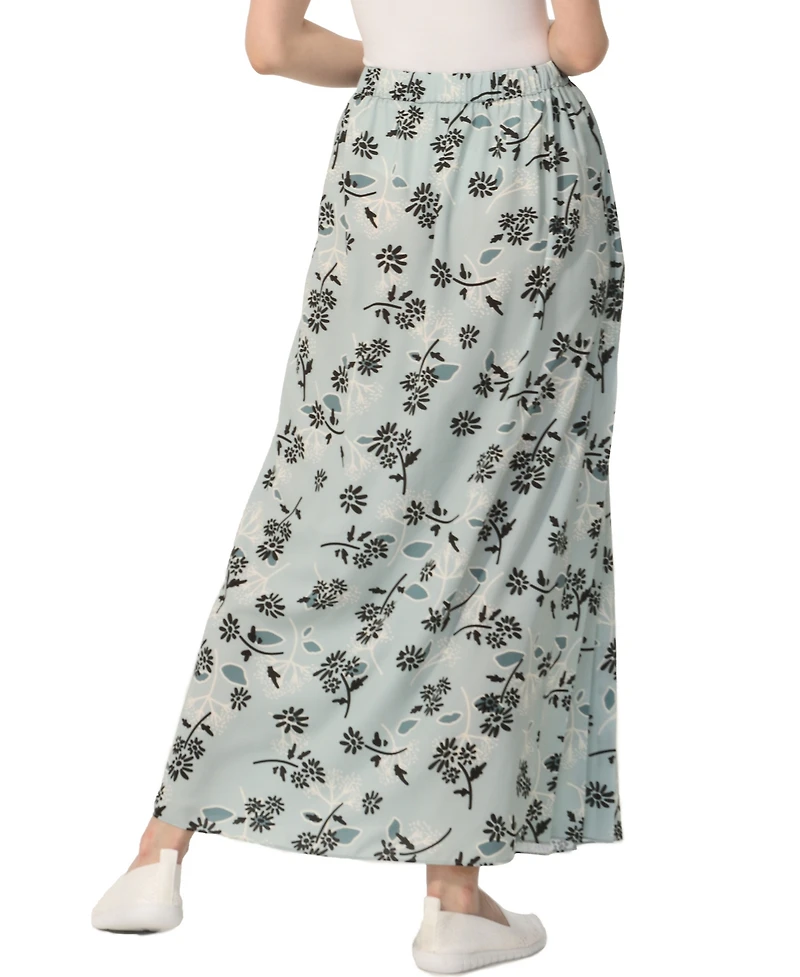 kimi + kai Women's Print Box Pleat Maxi Skirt
