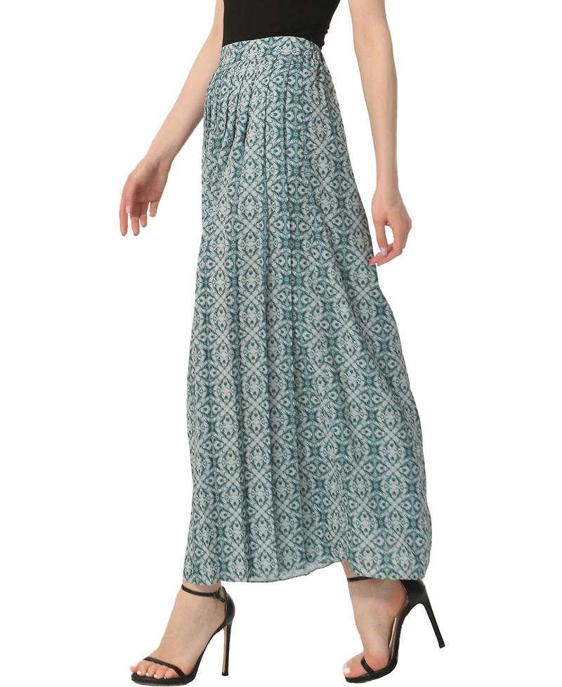 kimi + kai Women's Print Box Pleat Maxi Skirt