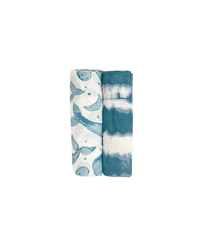 Crane Baby Baby Boys Caspian Swaddle Wraps, Pack of 2