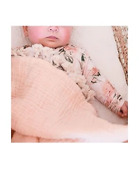Crane Baby Baby Girls 6 Layer Muslin Tassel Blanket