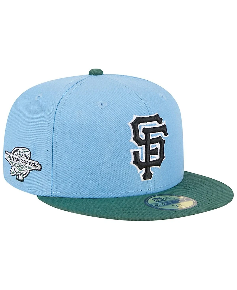 Men's New Era Sky Blue, Cilantro San Francisco Giants 2002 World Series 59FIFTY Fitted Hat