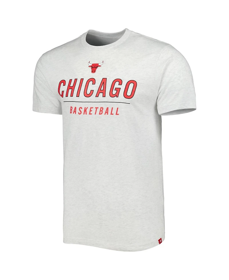 Men's Sportiqe Ash Chicago Bulls Turbo Tri-Blend T-shirt