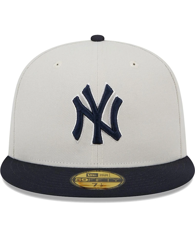 Men's New Era Gray, Navy New York Yankees World Class Back Patch 59FIFTY Fitted Hat