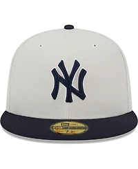 Men's New Era Gray, Navy New York Yankees World Class Back Patch 59FIFTY Fitted Hat