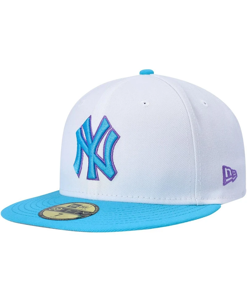 Men's New Era White York Yankees 1999 World Series Vice 59FIFTY Fitted Hat