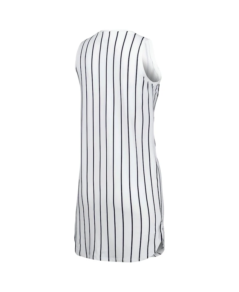 Women's Concepts Sport White San Francisco Giants Reel Pinstripe Knit Sleeveless Nightshirt