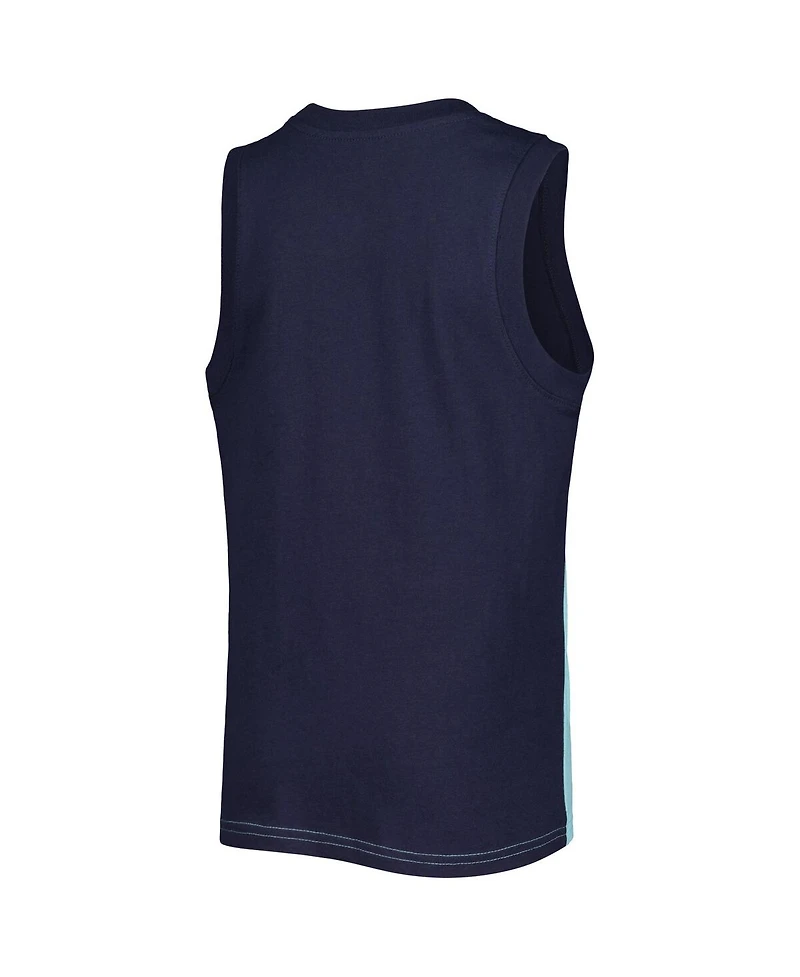 Big Boys and Girls Light Blue, Dark Sea Blue Seattle Kraken Revitalize Tank Top