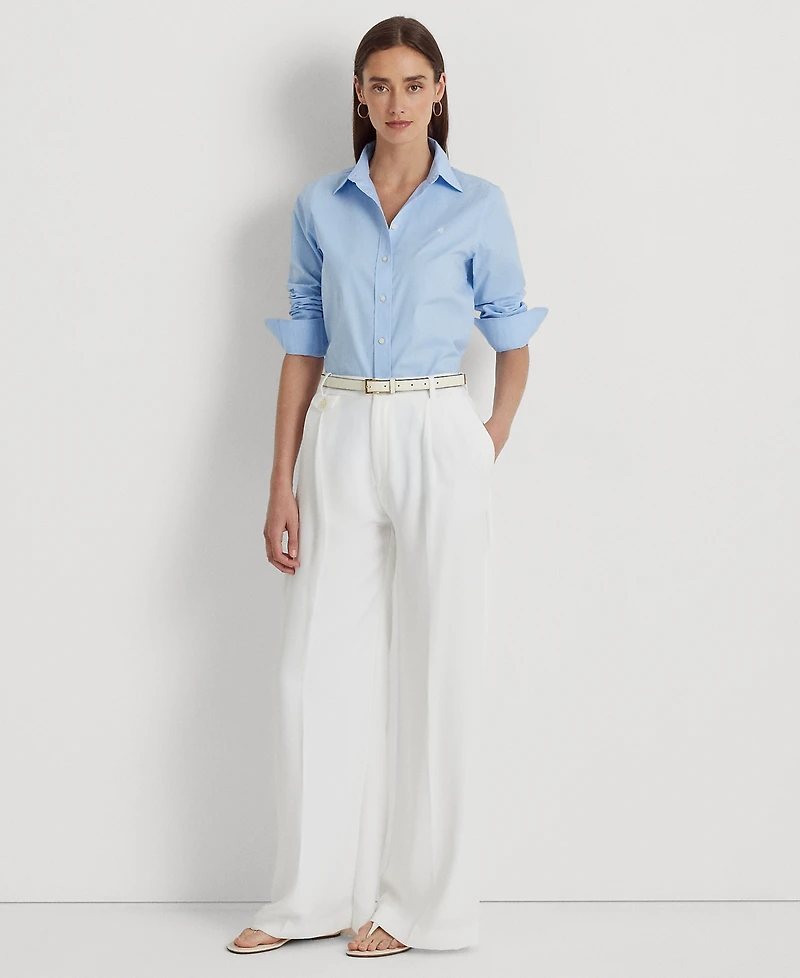 Lauren Ralph Petite Non-Iron Straight-Fit Shirt