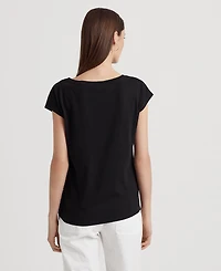 Lauren Ralph Logo-Print Short-Sleeve Top