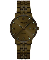 Certina Unisex Swiss Ds Caimano Gold Pvd Stainless Steel Bracelet Watch 39mm