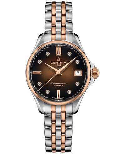 Certina Women's Swiss Automatic Ds Action Diamond Accent Two-Tone Stainless Steel Bracelet Watch 35mm
