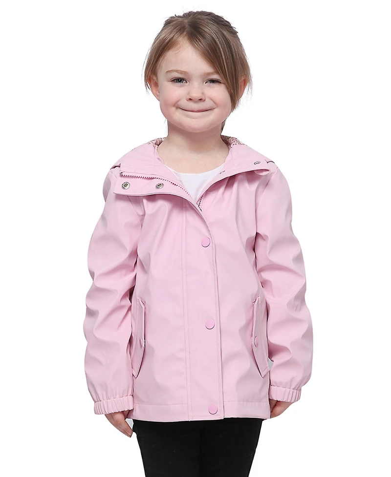 Rokka&Rolla Girls Waterproof Rain Coat Rubberized Jacket