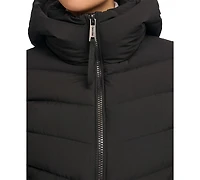 Calvin Klein Women's Hooded Stretch Puffer Coat, Created for Macy's