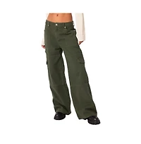 Edikted Women's Ember Mid Rise Cargo Pants