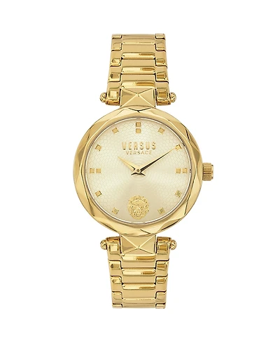 Versus Versace Women's Two-Hand Quartz Covent Garden Gold-Tone Stainless Steel Bracelet 36mm