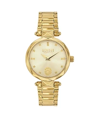 Versus Versace Women's Two-Hand Quartz Covent Garden Gold-Tone Stainless Steel Bracelet 36mm