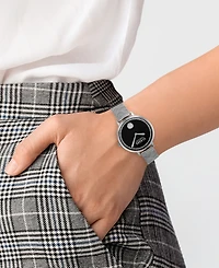 Versus Versace Women's Two-Hand Quartz La Villette Silver-Tone Stainless Steel Bracelet 36mm