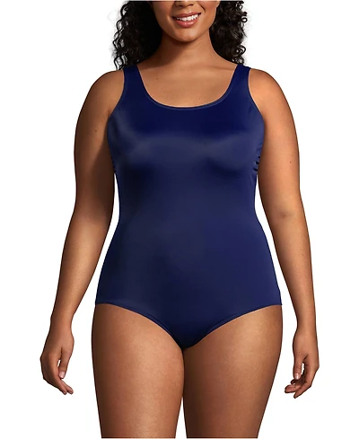 Lands' End Plus Tummy Control Chlorine Resistant Soft Cup Tugless One Piece Swimsuit